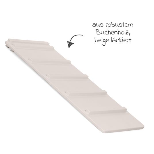 Babybay 2in1 Kletterleiter & Rutsche für Littlefoot Lernturm und Kletterdreieck - Beige lackiert