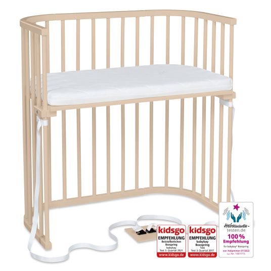 Ciel De Lit Babybay En Coton Bio - Pour Modèles Original, Maxi, Comfort…, Blanc, Lavable 30°C