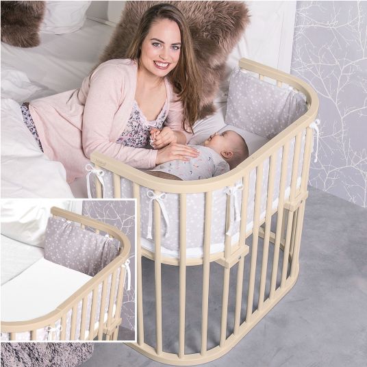 Babybay Boxspring co-sleeper - Beige lacquered