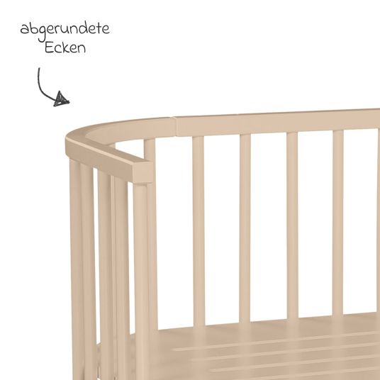 Babybay Boxspring co-sleeper - Beige lacquered