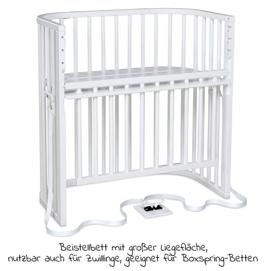 Babybay Boxspring Comfort Plus co-sleeper - White lacquered