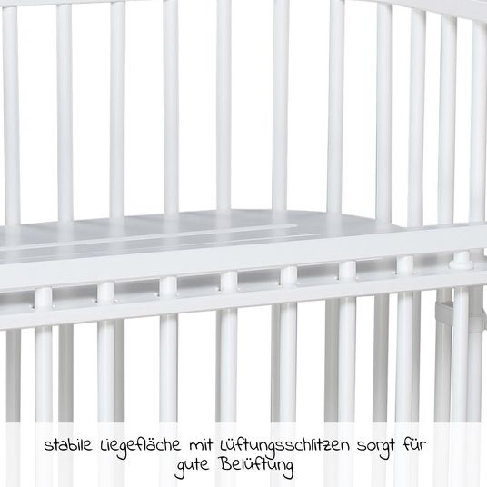 Babybay Beistellbett Boxspring Comfort Plus - Weiß lackiert