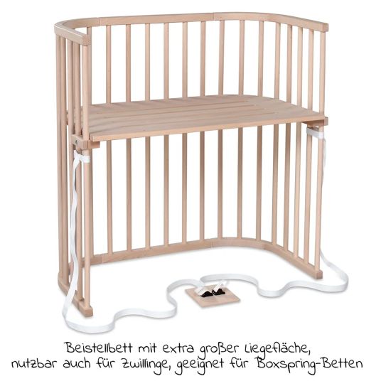 Babybay Beistellbett Boxspring inkl. Gratis Matratze Classic Soft - Natur unbehandelt