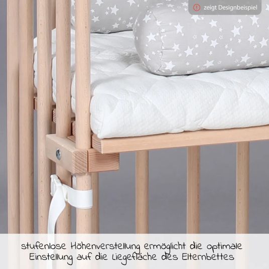 Babybay Beistellbett Boxspring inkl. Gratis Matratze Classic Soft - Natur unbehandelt