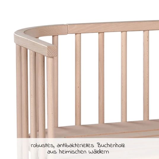 Babybay Beistellbett Boxspring inkl. Gratis Matratze Classic Soft - Natur unbehandelt