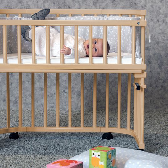 Babybay Beistellbett Maxi Comfort Plus - Natur lackiert
