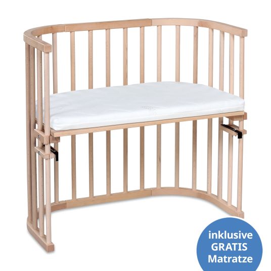 Babybay Original co-sleeper incl. free Classic Soft mattress - natural untreated