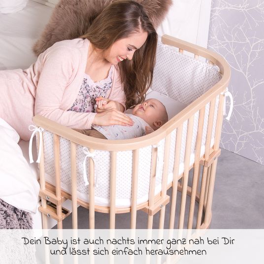 Babybay Original co-sleeper incl. free Classic Soft mattress - natural untreated