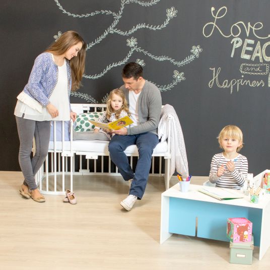 Babybay Kinderbettumbausatz für Beistellbett Boxspring Comfort Plus - Weiß lackiert