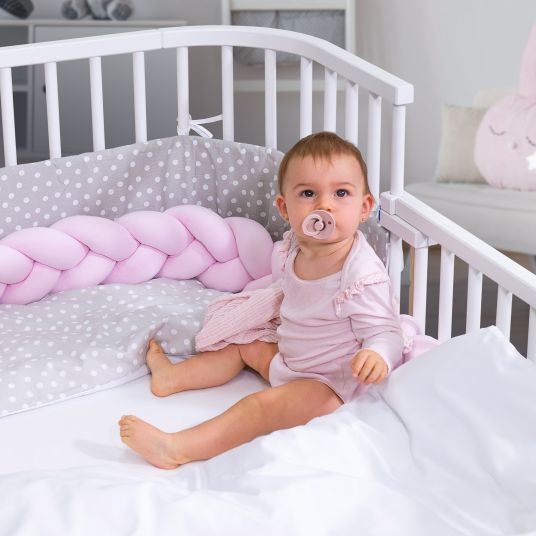 Babybay Kit di conversione culla per letto matrimoniale Boxspring Comfort Plus - laccato bianco