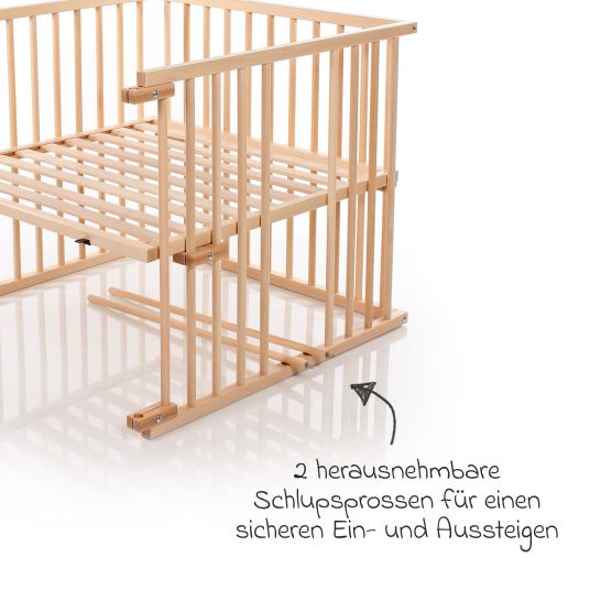 Babybay Crib conversion kit for Maxi Comfort Plus co-sleeper - natural lacquered