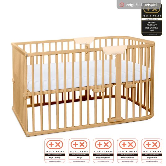 Babybay Crib conversion kit for Maxi Comfort Plus co-sleeper - natural lacquered