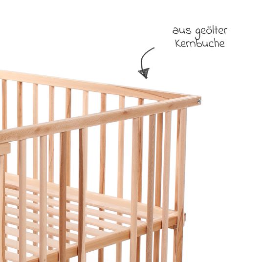 Babybay Crib conversion kit for Maxi co-sleeper bed and Boxspring - oiled beech heartwood