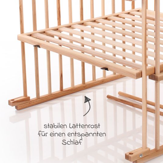 Babybay Crib conversion kit for Maxi co-sleeper bed and Boxspring - oiled beech heartwood