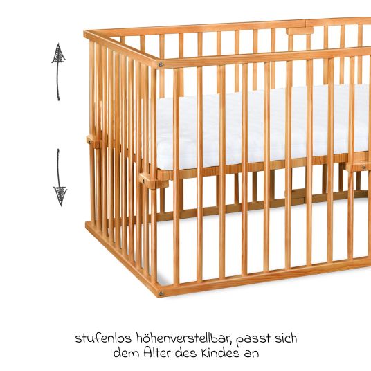 Babybay Kinderbettumbausatz für Beistellbett Maxi und Boxspring - Kernbuche geölt