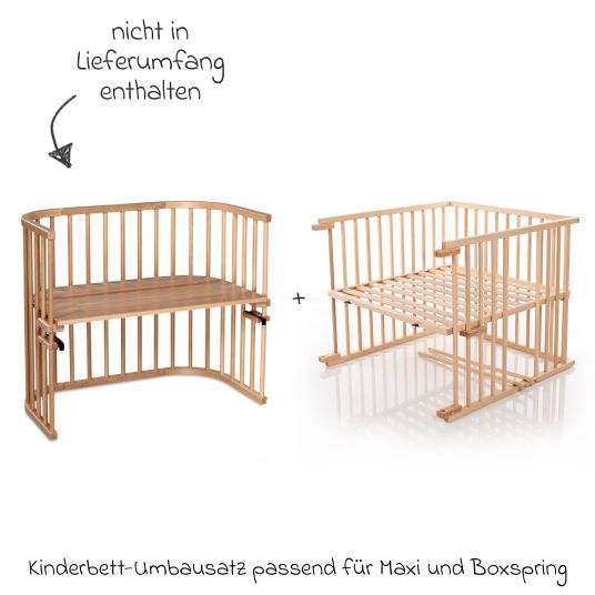 Babybay Crib conversion kit for co-sleeper Maxi and Boxspring - Natural lacquered