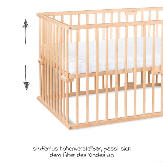 Babybay Crib conversion kit for co-sleeper Maxi and Boxspring - Natural lacquered