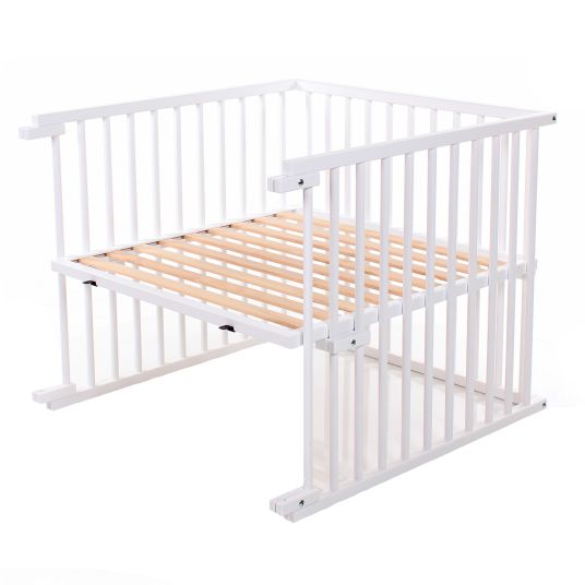 Babybay Kinderbettumbausatz für Beistellbett Maxi und Boxspring - Weiß lackiert