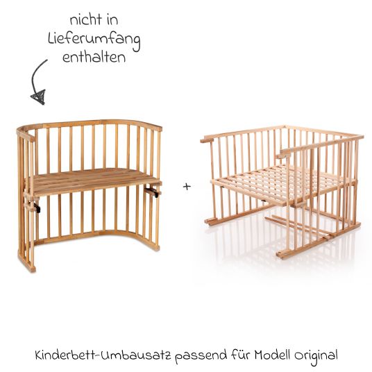 Babybay Kinderbettumbausatz für Beistellbett Original - Kernbuche geölt