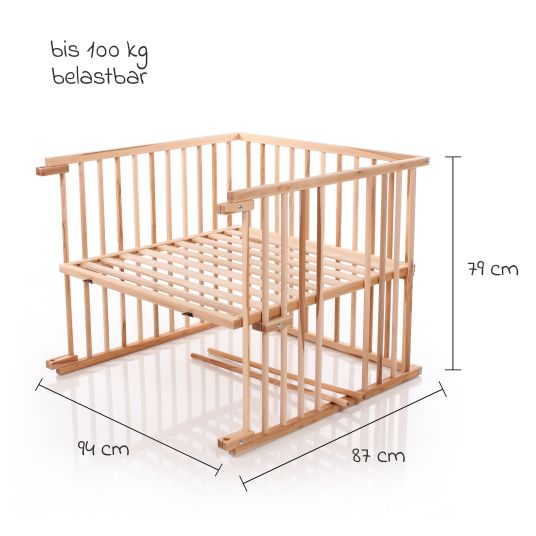 Babybay Crib conversion kit for co-sleeper Original - oiled beech heartwood