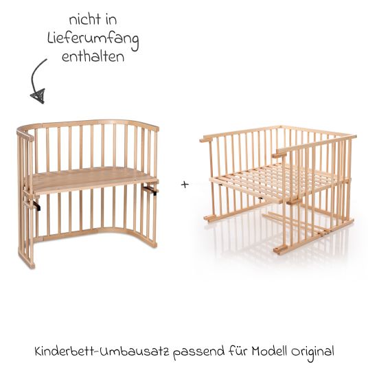 Babybay Kinderbettumbausatz für Beistellbett Original - Natur lackiert