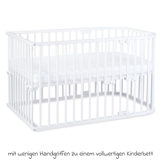 Babybay Kinderbettumbausatz für Beistellbett Original - Weiß lackiert