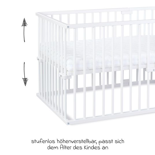 Babybay Kinderbettumbausatz für Beistellbett Original - Weiß lackiert