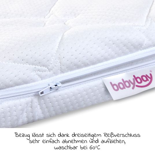Babybay Matratze Classic Fresh für Beistellbett Maxi, Boxspring, Comfort Plus - Weiß