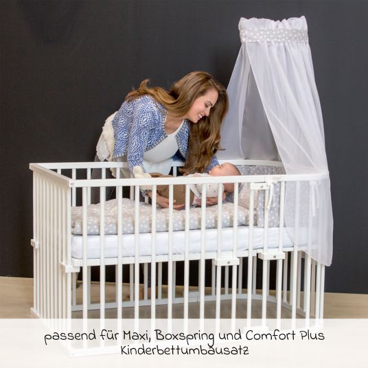 Babybay Matratze Klima extraluftig für Maxi, Boxspring, Comfort Plus Kinderbettumbausatz - Weiß