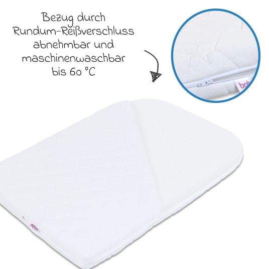 Babybay Matratze Klima extraluftig für Maxi, Boxspring, Comfort Plus Kinderbettumbausatz - Weiß