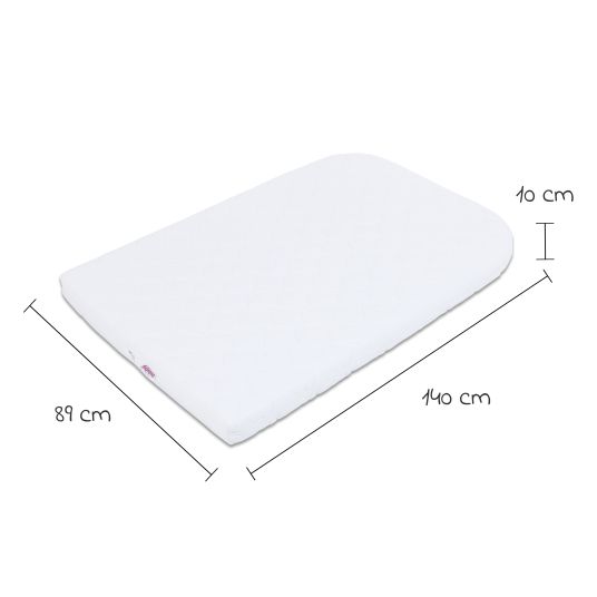 Babybay Mattress Climate extra airy for Maxi, Boxspring, Comfort Plus crib conversion kit - White