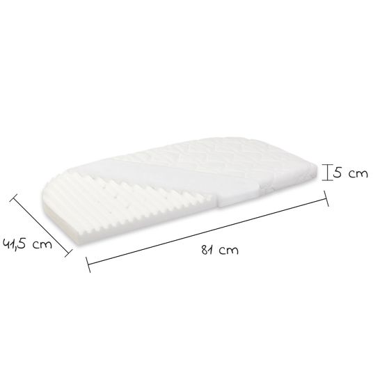 Babybay Mattress Klima Wave for co-sleeper Original - White