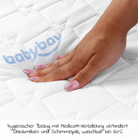 Babybay Matratze Medicot AngelWave für Beistellbett Maxi, Boxspring, Comfort Plus - Blau
