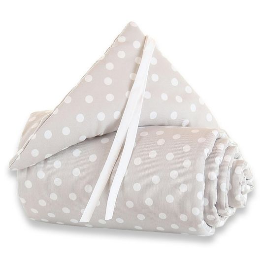 Babybay Pearl grey nest for extra bed Original - dots White
