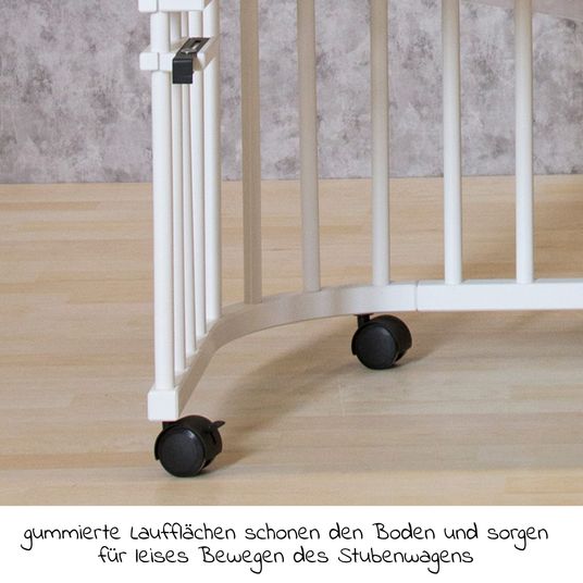Babybay Parkett-Rollensatz inkl. Befestigungshülste passend für alle Babybay Betten - Schwarz