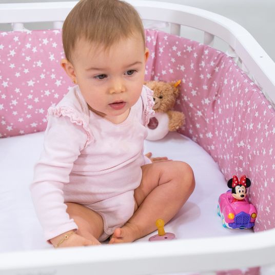 Babybay Lenzuolo in jersey con membrana per materassi del kit di trasformazione in lettino - bianco