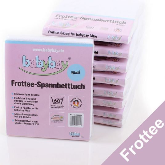 Babybay Spannbetttuch Frottee für Beistellbett Maxi / Trend / Boxspring