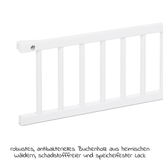 Babybay Locking rail for XXL box spring bed - bassinet use - white lacquered