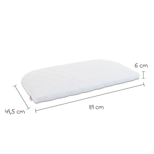 Babybay Premium removable cover for Medicott extra airy 3D mesh mattress for co-sleeper Maxi, Boxspring, Comfort Plus - White