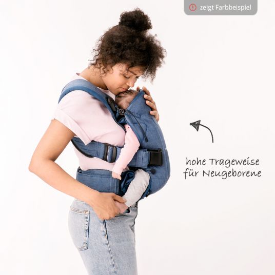 BabyBjörn Baby Carrier One Cotton Mix Baby Power - Grey Yellow