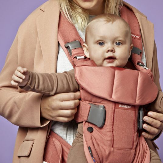 BabyBjörn Baby Carrier One Cotton Mix Be You - Terracotta Pink