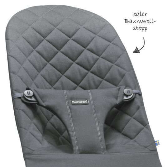 BabyBjörn Seat cover Bliss Cotton - Anthracite