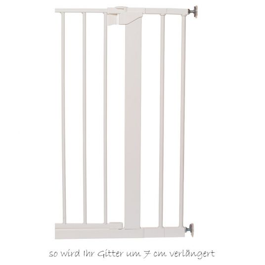 BabyDan Prolunga per cancello di sicurezza Premier / a due vie con chiusura automatica - Confezione da 2 7 cm - Bianco
