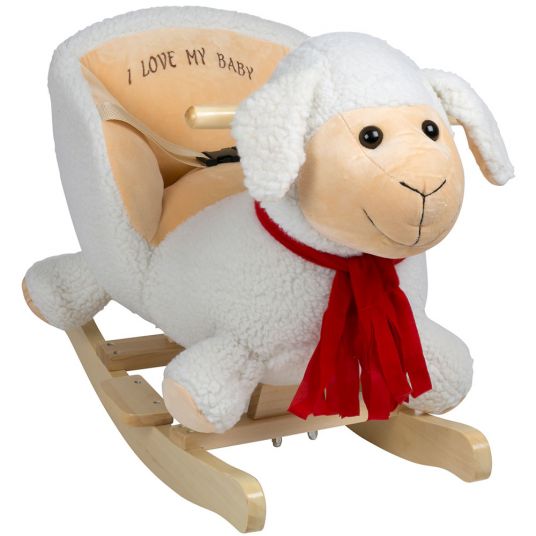 Babygo Sound-Schaukeltier Schaf - Weiß