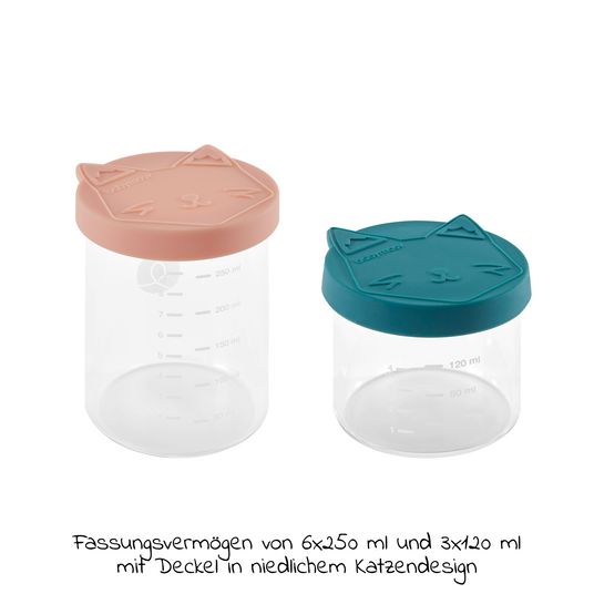 Babymoov Aufbewahrungsbehälter 9er Pack ISY Bowls aus Glas 120 + 250 ml