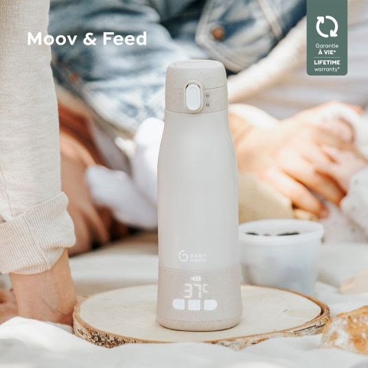 Babymoov Flaschenwärmer für unterwegs Moov & Feed - Mineral Beige