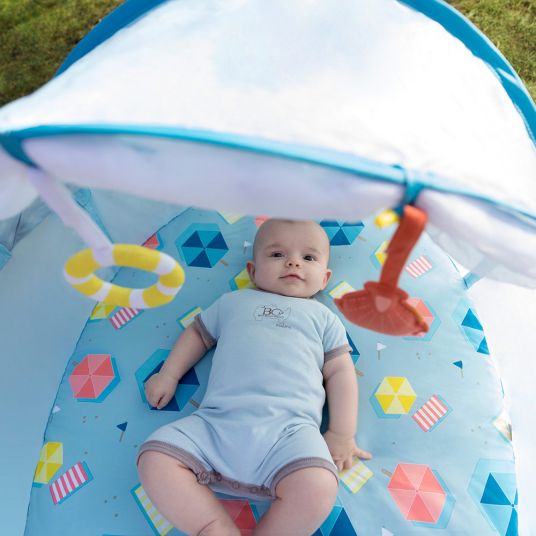 Babymoov A035215  Babyni Strandzelt & Reisebett Spielzelt UV-Schutz 50 blau GY4 