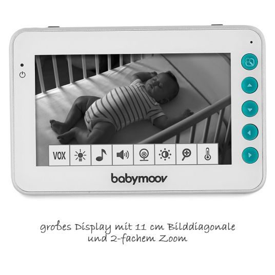 Babymoov Video Baby Monitor Yoo-Moov da 4,3 pollici - ruotabile a 360°