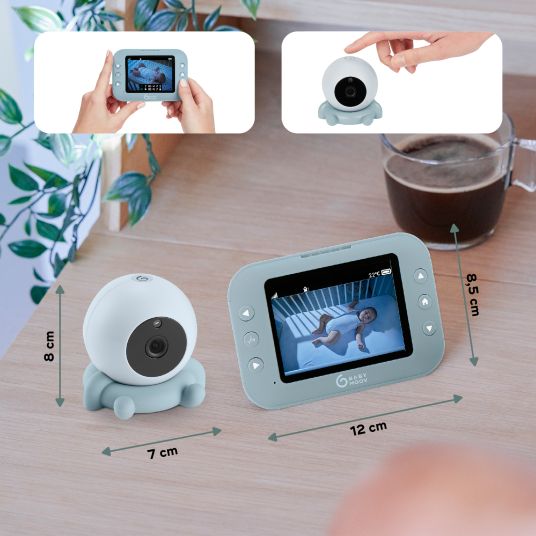 Babymoov Video baby monitor Yoo Roll - con telecamera e schermo da 3,5 pollici