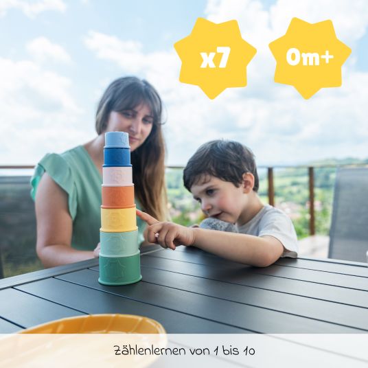 Badabulle Badespielzeug Stackable Cups 7-teilig